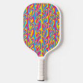 Groovy Trippy Squiggly Quirky Panseksuele Trots Pickleball Paddle (Achterkant)