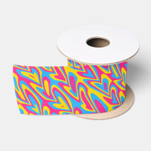 Groovy Trippy Squiggly Quirky Panseksuele Trots Satijnen Lint