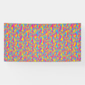 Groovy Trippy Squiggly Quirky Panseksuele Trots Spandoek (Horizontaal)