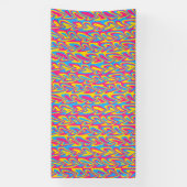 Groovy Trippy Squiggly Quirky Panseksuele Trots Spandoek (Verticaal)