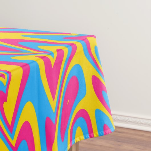 Groovy Trippy Squiggly Quirky Panseksuele Trots Tafelkleed (Voorbeeld)