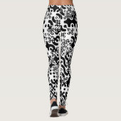 Groovy Trippy Truchet Tegels Leggings (Achterkant)