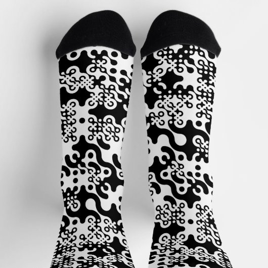 Groovy Trippy Truchet Tiles Phone Ring Stand Sokken (Top)