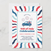 Groovy Truck 4 juli viering Kaart (Voorkant)