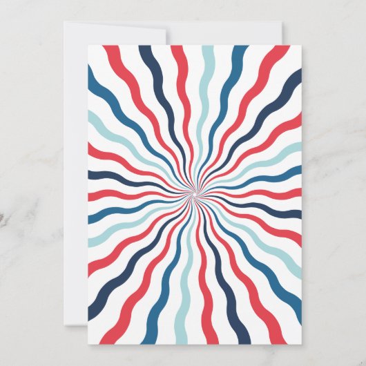 Groovy Truck 4 juli viering Kaart (Achterkant)