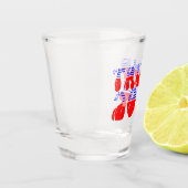 Groovy Trump 2024 Patriottisch Shot Glas (Links)