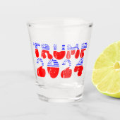 Groovy Trump 2024 Patriottisch Shot Glas (Voorkant)