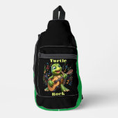 Groovy Turtle Jamming Out Sling Bag (Voorkant)