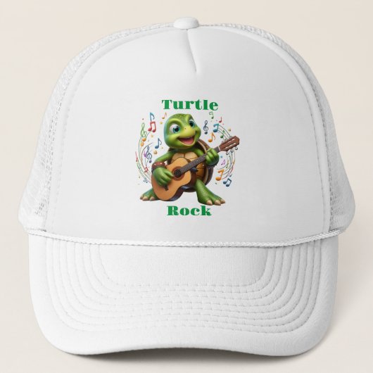 Groovy Turtle Jamming Out Trucker Pet (Voorkant)