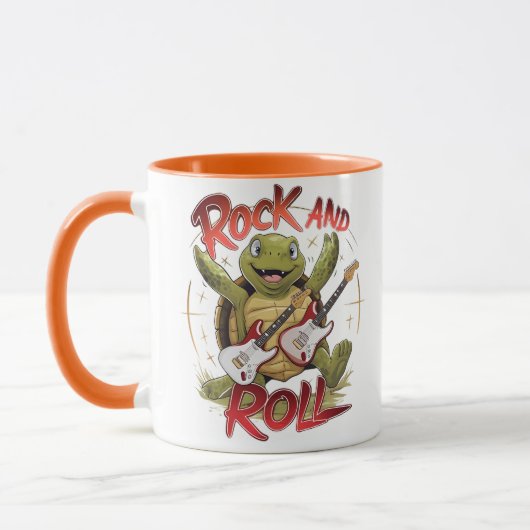 Groovy Turtle Rocking Out Rock and Roll Mok (Links)