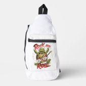 Groovy Turtle Rocking Out Rock and Roll Sling Bag (Voorkant)