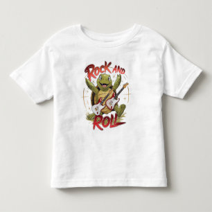 Groovy Turtle Rockt Uit Rock And Roll Kinder Shirts