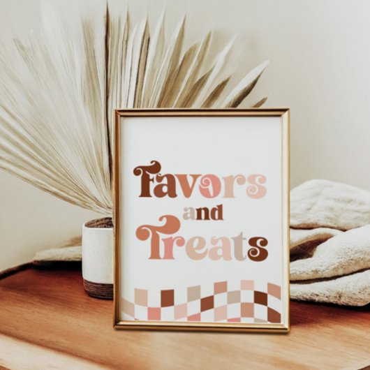 Groovy Twee Cool 2e Verjaardag Favorieten & Treats Poster
