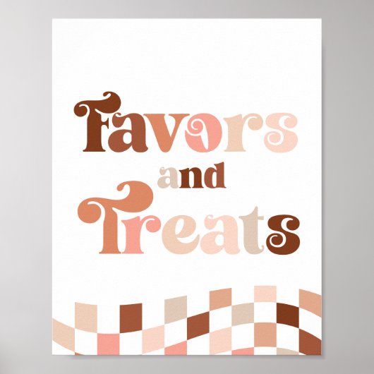 Groovy Twee Cool 2e Verjaardag Favorieten & Treats Poster (Voorkant)