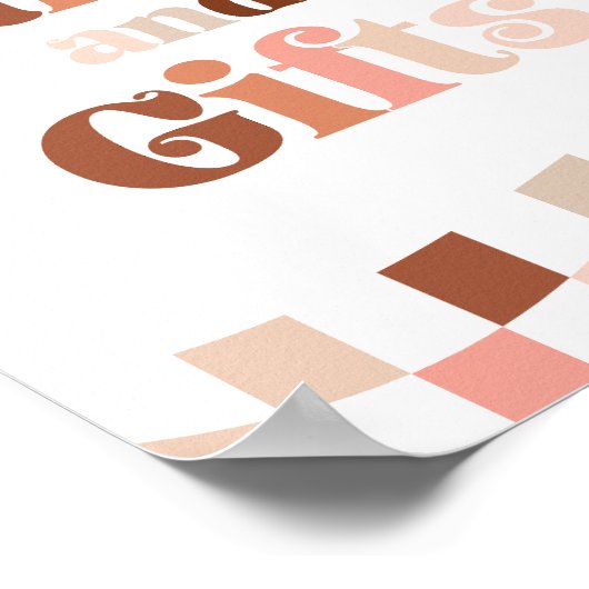 Groovy Twee Cool 2e Verjaardag Kaarten & Cadeaubor Poster (Hoek)