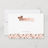 Groovy twee coole meisjes geruit 2e verjaardag bedankkaart (Voorkant)