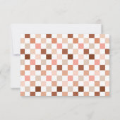 Groovy twee coole meisjes geruit 2e verjaardag bedankkaart (Achterkant)