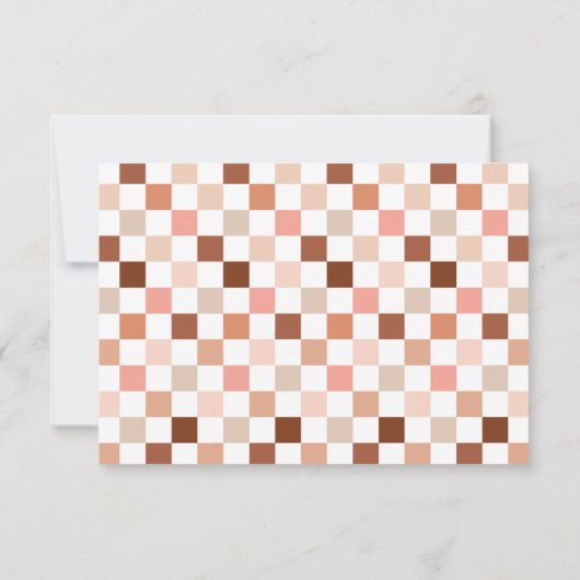 Groovy twee coole meisjes geruit 2e verjaardag bedankkaart (Achterkant)