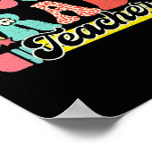 Groovy tweedeklas leraar eerste dag 2e klas poster (Hoek)