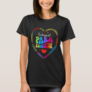 Groovy tweetalige hulponderwijzers terug naar scho t-shirt