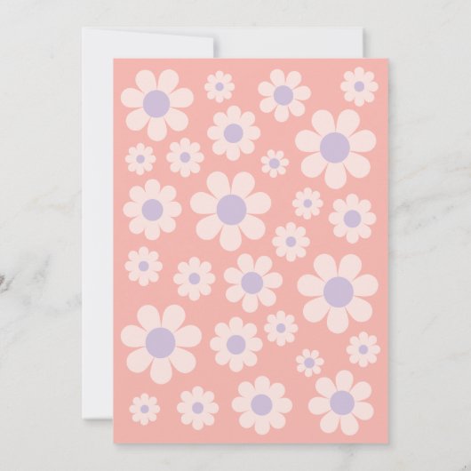 Groovy Two Daisy Arch 2e verjaardag Kaart (Achterkant)