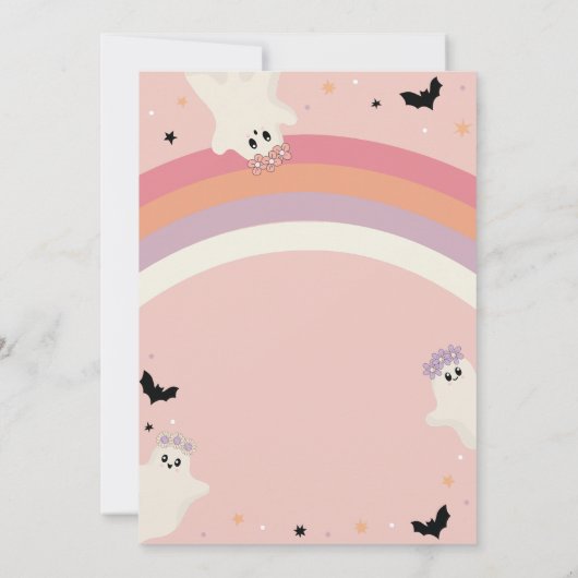 Groovy Two Spooky Girl 2e verjaardag Halloween Kaart (Achterkant)