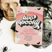 Groovy Two Spooky Girl 2e verjaardag Halloween Kaart