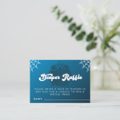 Groovy Typography Halloween Boy Blue Diaper Raffle Informatiekaartje (Staand voorkant)
