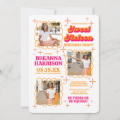 Groovy Typography Retro 70's Sweet Sixteen Kaart (Voorkant)