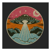 Groovy Ufo Beam Perfect Poster (Voorkant)