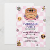 Groovy uitnodiging pannenkoekenfeest (Voorkant / Achterkant)