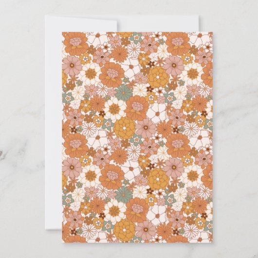 Groovy Uitnodiging voor Bruidsfeest (Achterkant)