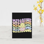 Groovy Ultrasound Tech Bunny Chick Eieren Pasen Zo Kaart (Gele Bloem)