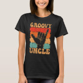 Groovy Uncle 70s Aesthetic Nostalgia 1970's Retro  T-shirt (Voorkant)