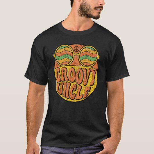 Groovy Uncle 70s Aesthetic Nostalgia 1970's Retro  T-shirt (Voorkant)
