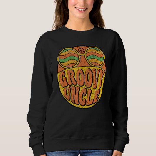 Groovy Uncle 70s Aesthetic Nostalgia 1970's Retro  Trui (Voorkant)