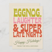 Groovy Unieke Retro Grappige Eierpunch Aangepaste  Feestdagenkaart (Voorkant / Achterkant)