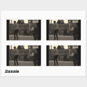 Groovy United Schaatsen Summertime Foto Rechthoekige Sticker (Vel)