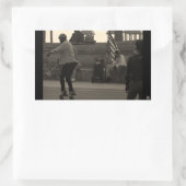 Groovy United Schaatsen Summertime Foto Rechthoekige Sticker (Tas)