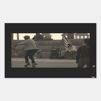 Groovy United Schaatsen Summertime Foto Rechthoekige Sticker