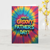 Groovy Vaderdag Illustratiekaart Kaart (Gele Bloem)