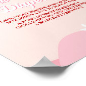 Groovy Valentijn Baby shower Late Night Luiers Poster (Hoek)