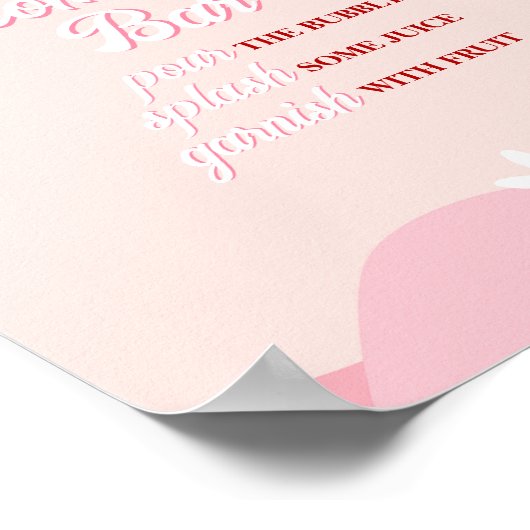 Groovy Valentijn Baby shower Moeder Osa Bar Poster (Hoek)