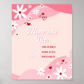 Groovy Valentijn Baby shower Moeder Osa Bar Poster (Voorkant)