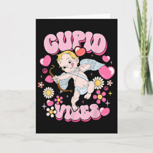 Groovy Valentijn Cupid Vibes Gelukkige V Dag Koppe Kaart