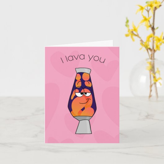 Groovy Valentijn Kaart (Gele Bloem)