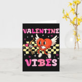 Groovy Valentijns Vibes Hart Cud Vrouwen Mannen  Kaart (Gele Bloem)