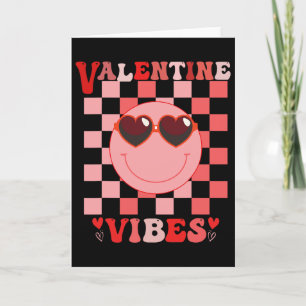 Groovy Valentijns Vibes Retro Liefde Valentijnsdag Kaart