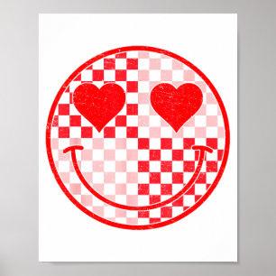 Groovy Valentijnsdag Hart Smile Valentijns Vibes Poster
