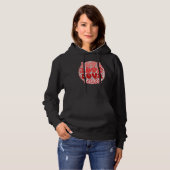 Groovy Valentijnsdag Liefde Retro Koffie Hart Flo Hoodie (Voorkant volledig)